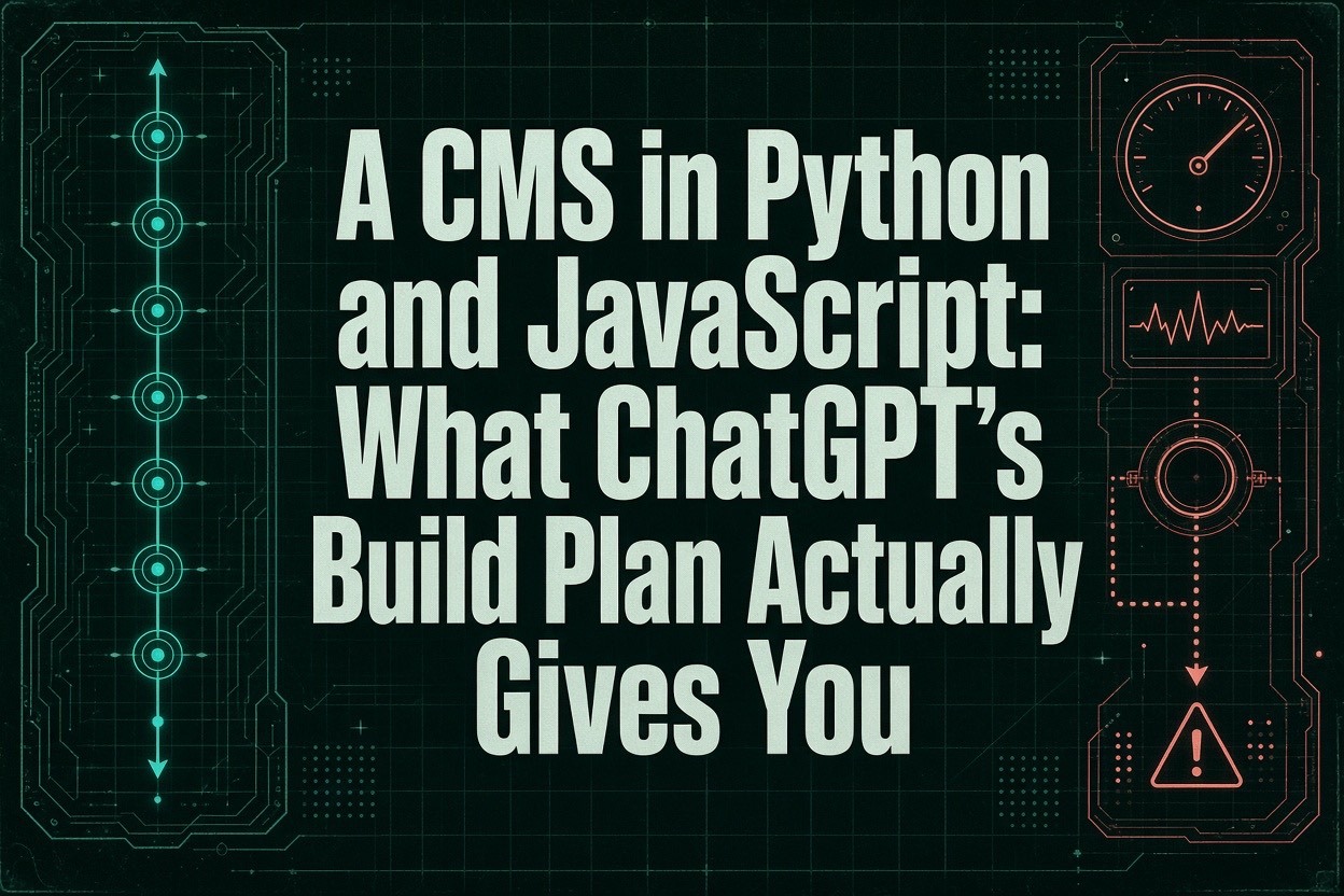 A CMS in Python and JavaScript: What ChatGPT's Build Plan Actually Gives You