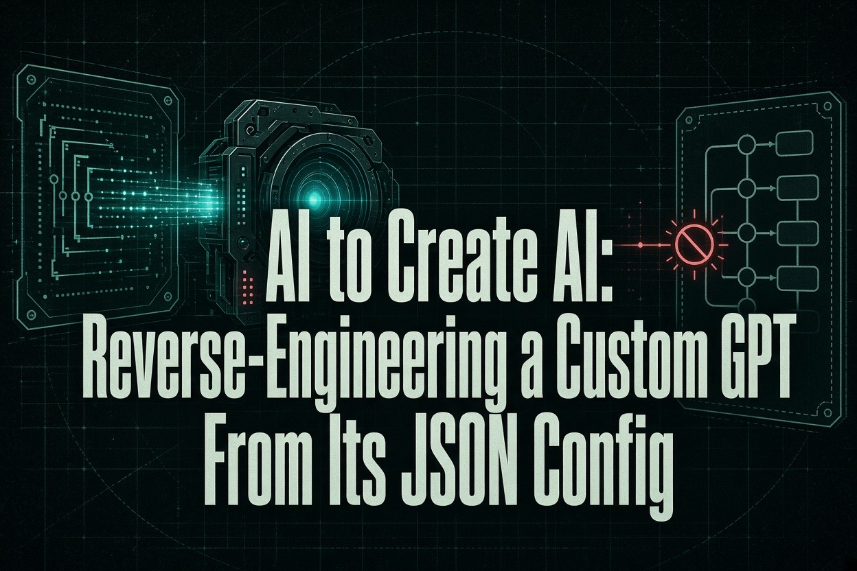 AI to Create AI: Reverse-Engineering a Custom GPT From Its JSON Config