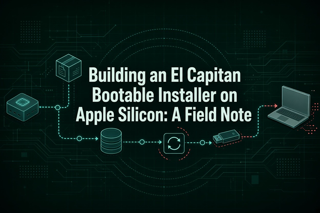 Building an El Capitan Bootable Installer on Apple Silicon: A Field Note