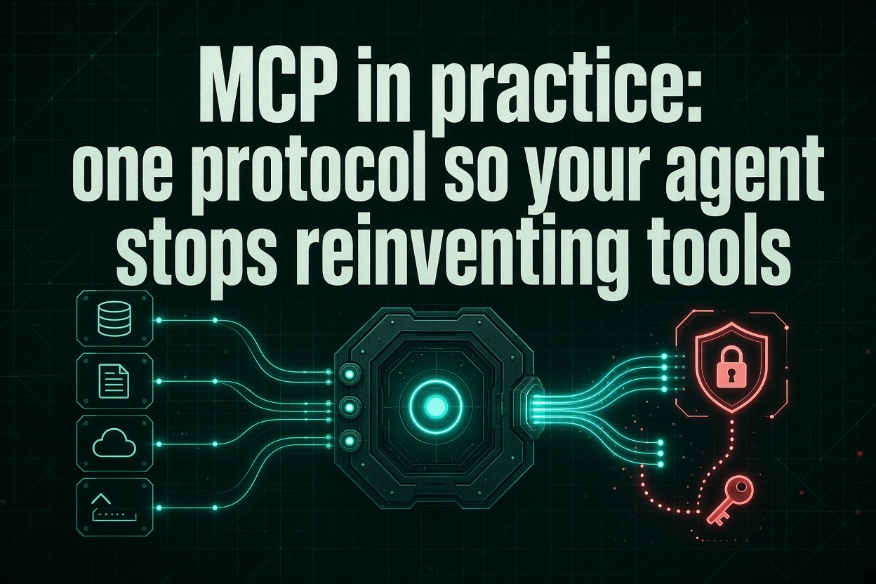 MCP in practice: one protocol so your agent stops reinventing tools