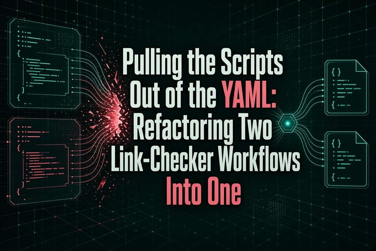Pulling the Scripts Out of the YAML: Refactoring Two Link-Checker Workflows Into One