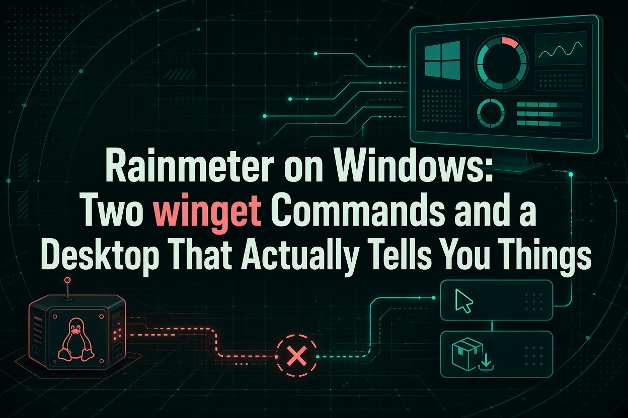 Rainmeter on Windows: Two winget Commands and a Desktop That Actually Tells You Things