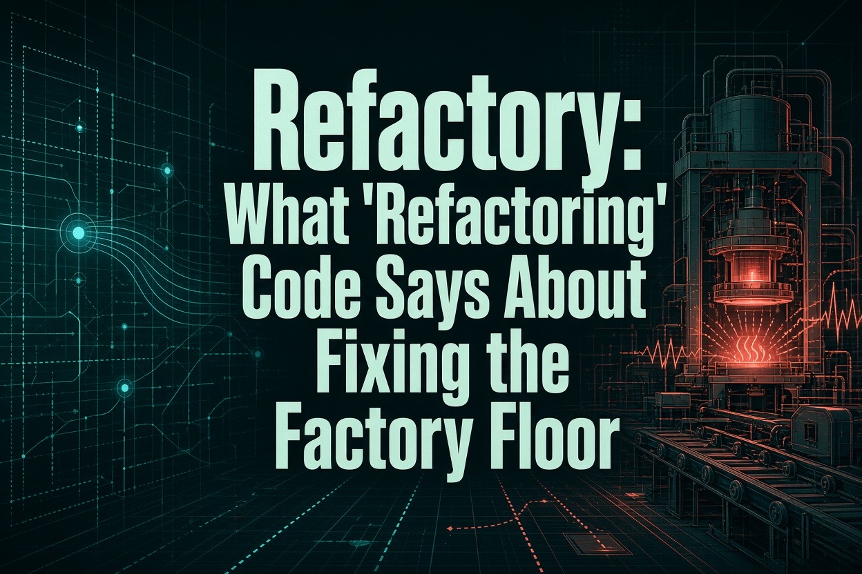 Refactory: What 'Refactoring' Code Says About Fixing the Factory Floor