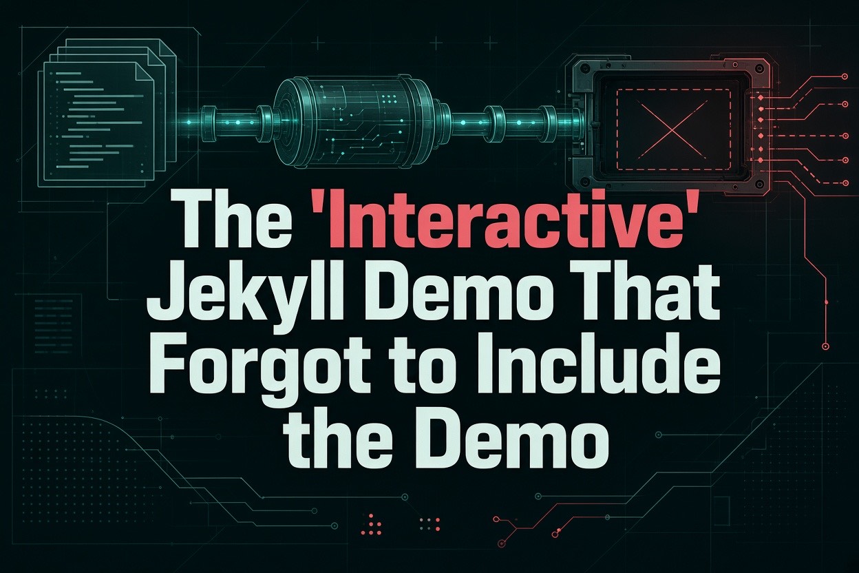 The 'Interactive' Jekyll Demo That Forgot to Include the Demo