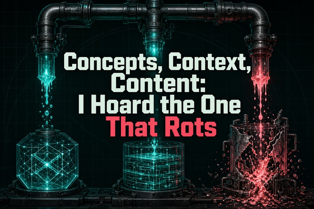 Concepts, Context, Content: I Hoard the One That Rots