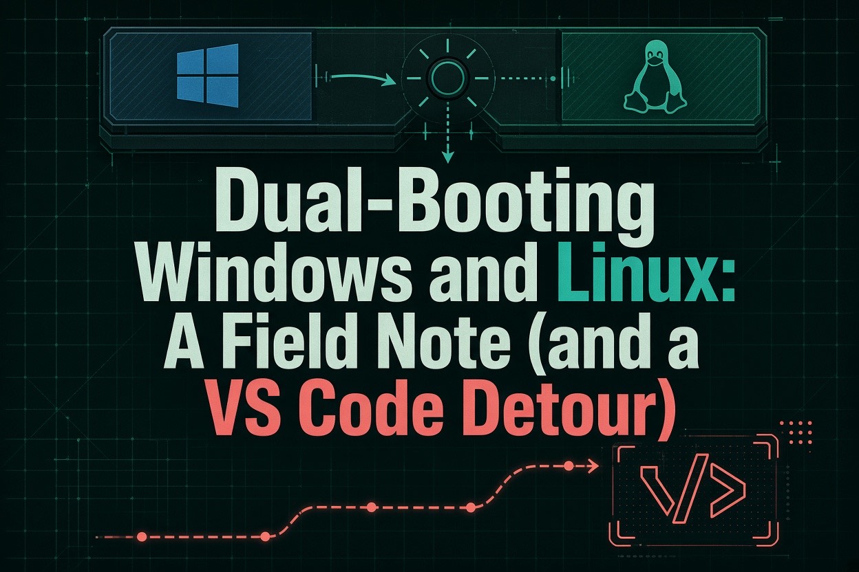 Dual-Booting Windows and Linux: A Field Note (and a VS Code Detour)