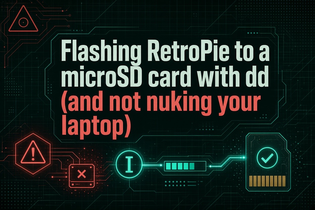 Flashing RetroPie to a microSD card with dd (and not nuking your laptop)