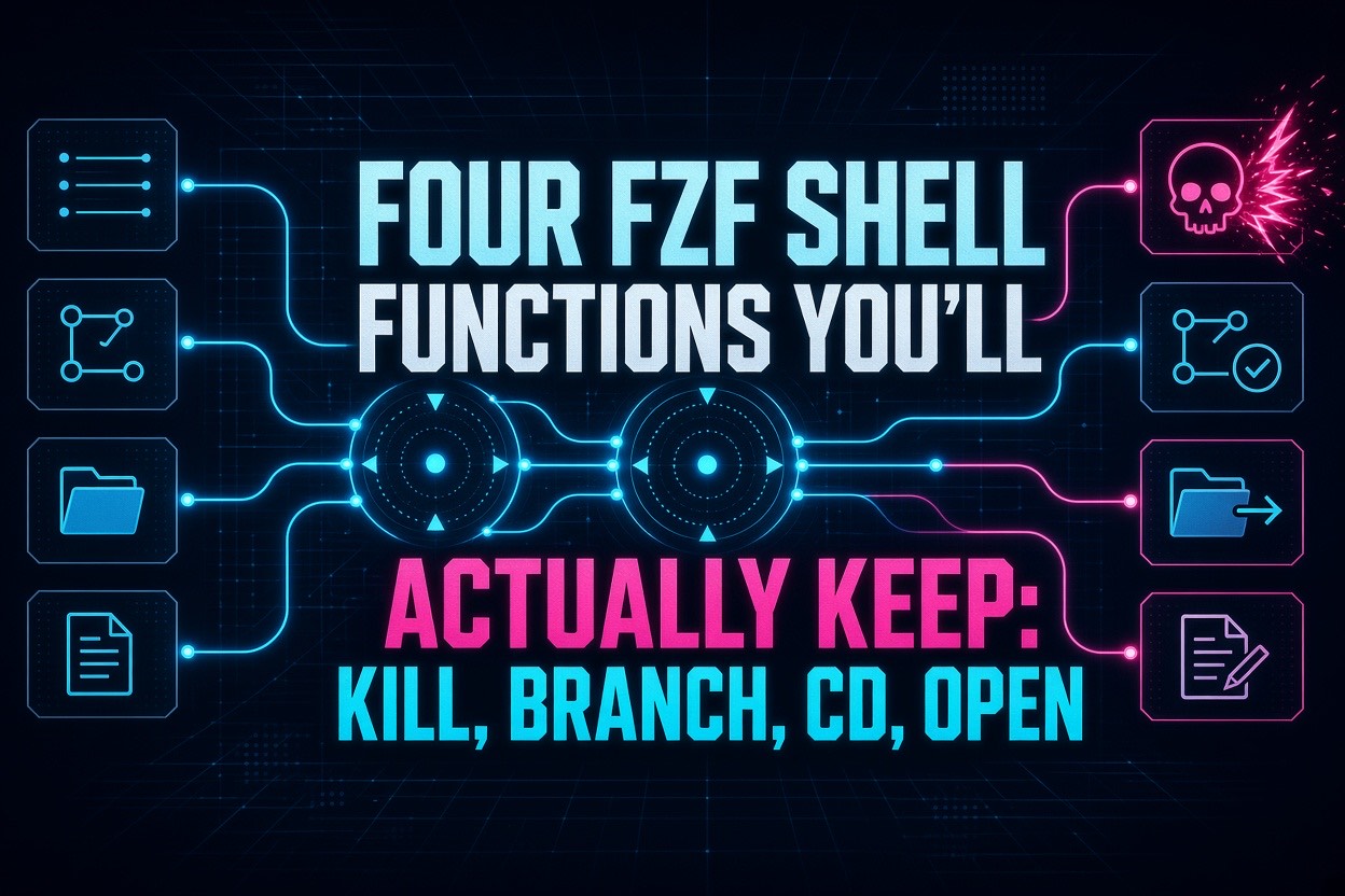 Four fzf shell functions you'll actually keep: kill, branch, cd, open