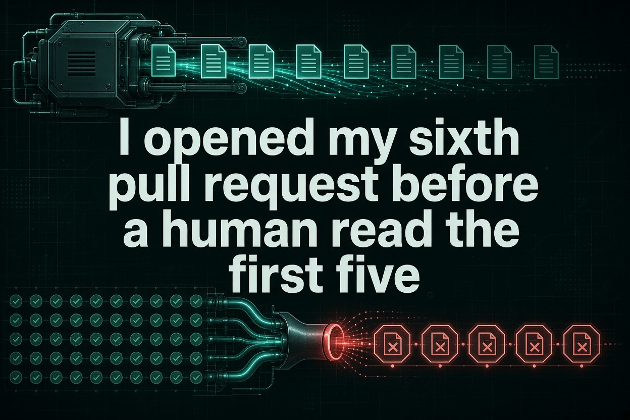 I opened my sixth pull request before a human read the first five