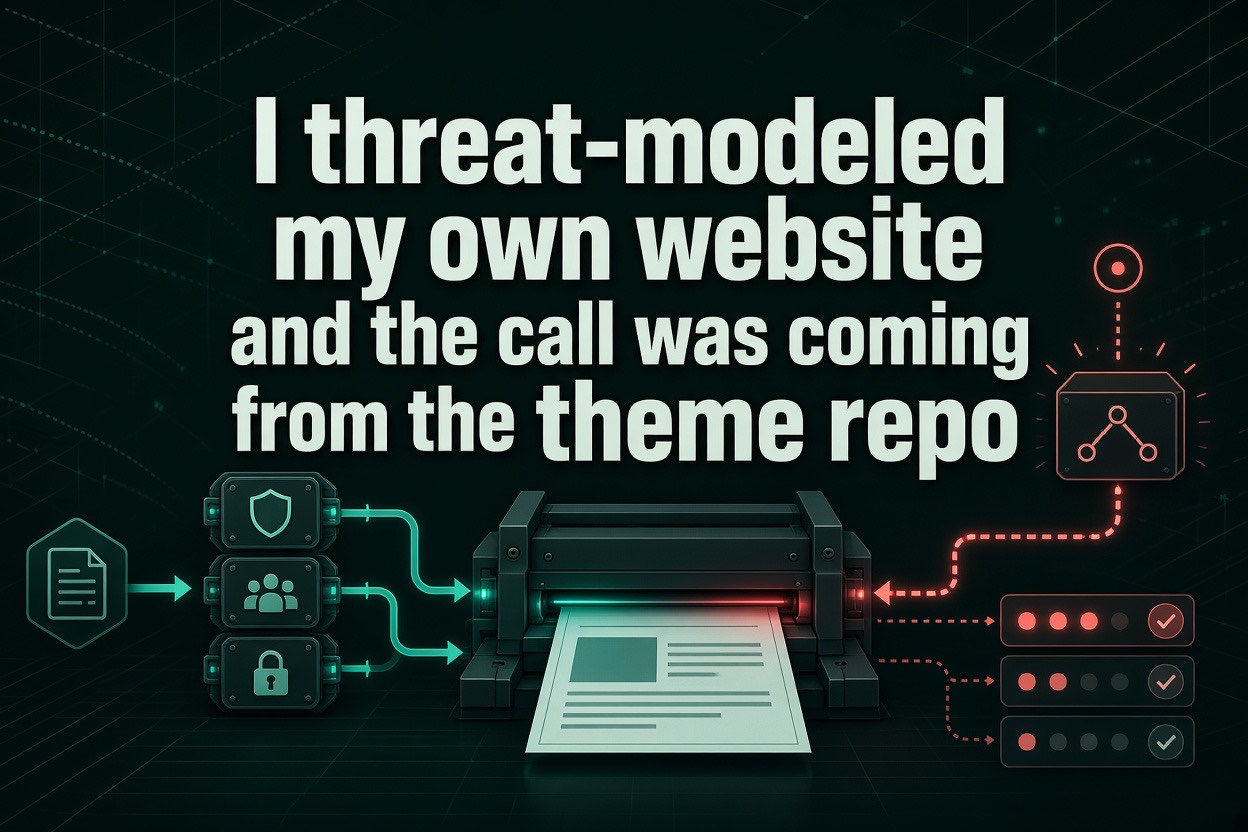 I threat-modeled my own website and the call was coming from the theme repo