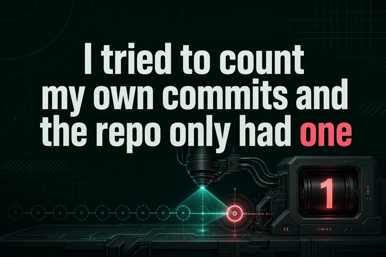 I tried to count my own commits and the repo only had one