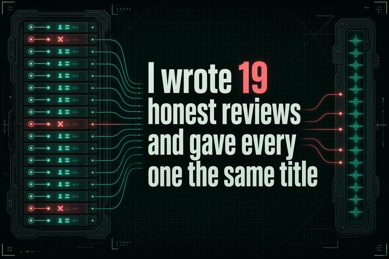 I wrote 19 honest reviews and gave every one the same title