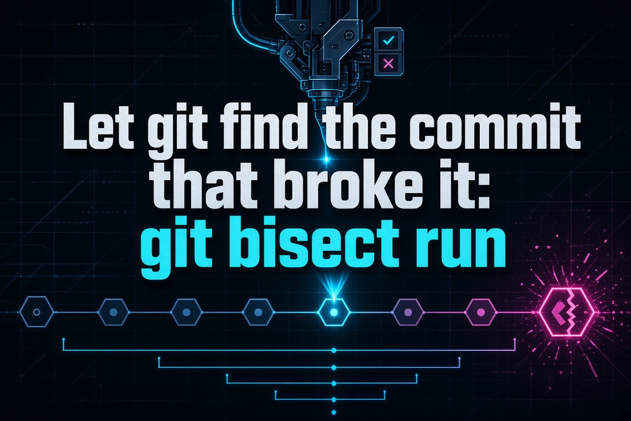 Let git find the commit that broke it: git bisect run