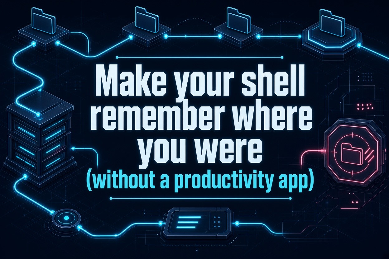 Make your shell remember where you were (without a productivity app)