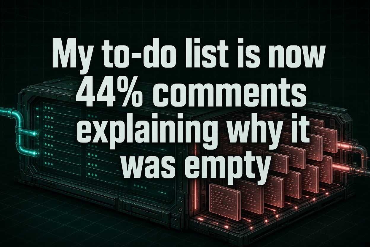 My to-do list is now 44% comments explaining why it was empty