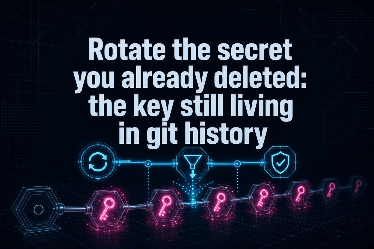Rotate the secret you already deleted: the key still living in git history