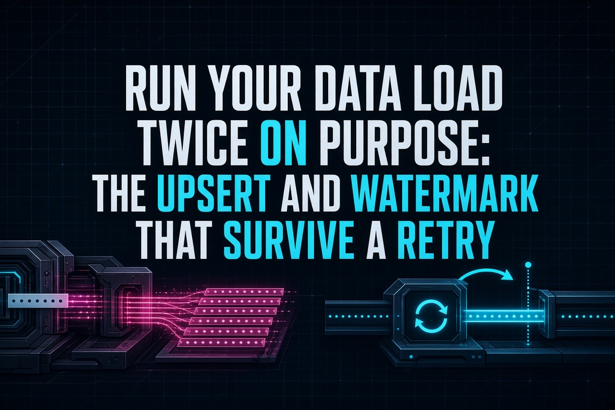 Run your data load twice on purpose: the upsert and watermark that survive a retry