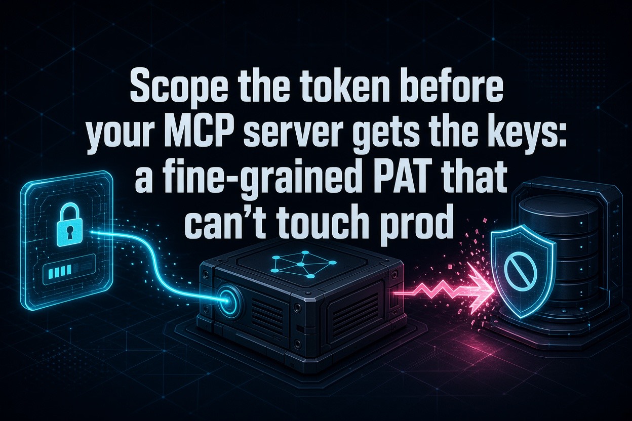 Scope the token before your MCP server gets the keys: a fine-grained PAT that can't touch prod