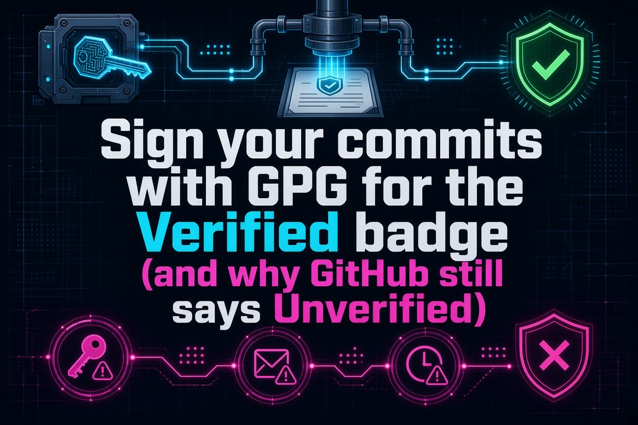 Sign your commits with GPG for the Verified badge (and why GitHub still says Unverified)