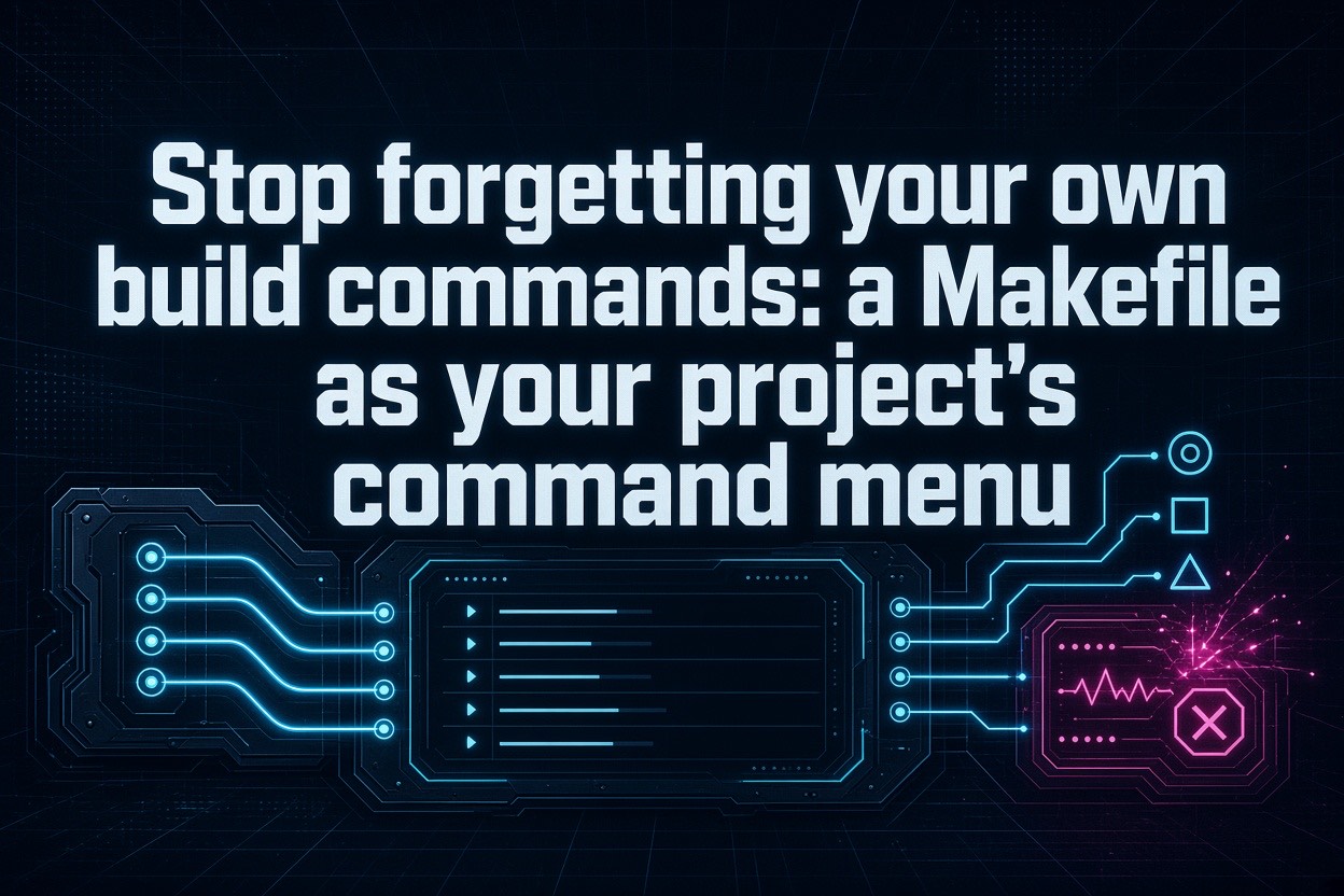 Stop forgetting your own build commands: a Makefile as your project's command menu