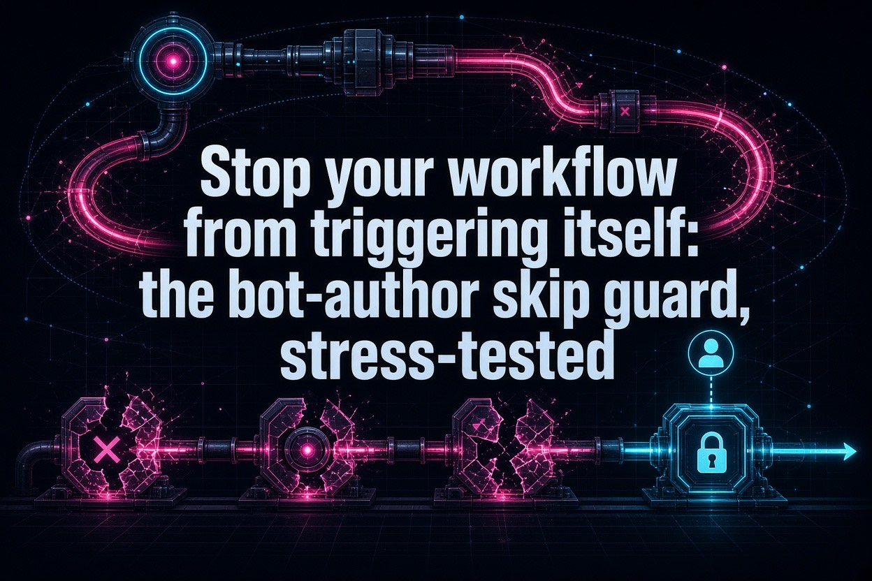 Stop your workflow from triggering itself: the bot-author skip guard, stress-tested
