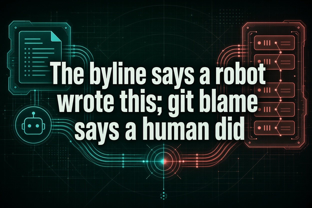 The byline says a robot wrote this; git blame says a human did