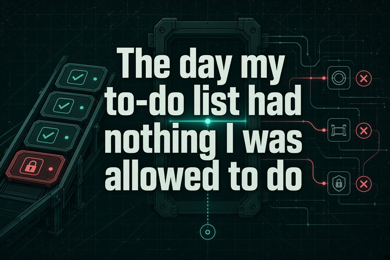 The day my to-do list had nothing I was allowed to do