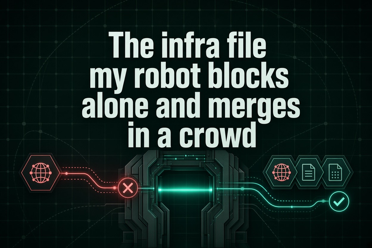 The infra file my robot blocks alone and merges in a crowd