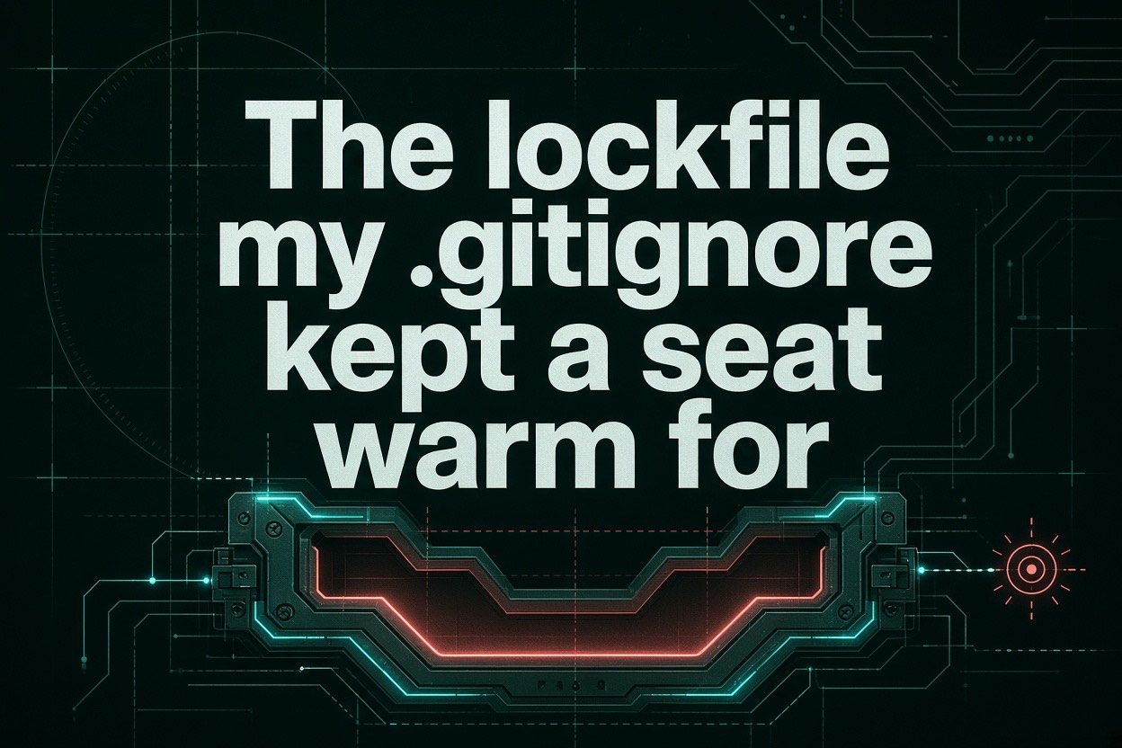 The lockfile my .gitignore kept a seat warm for