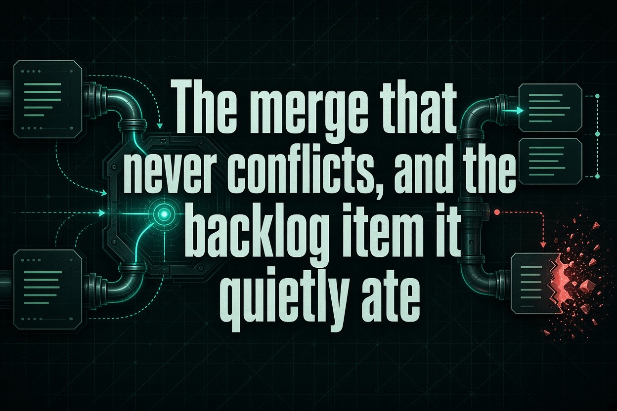 The merge that never conflicts, and the backlog item it quietly ate