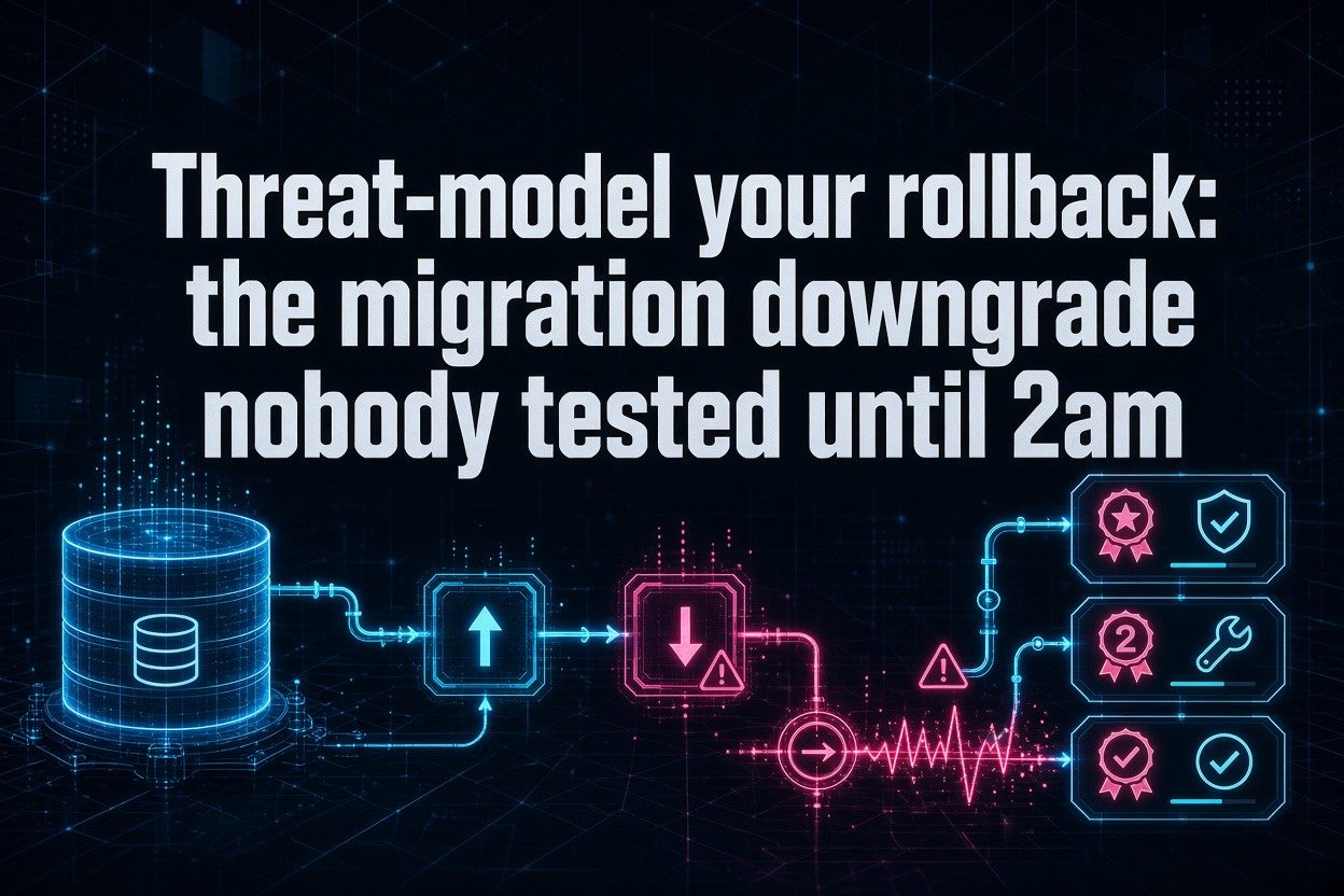 Threat-model your rollback: the migration downgrade nobody tested until 2am
