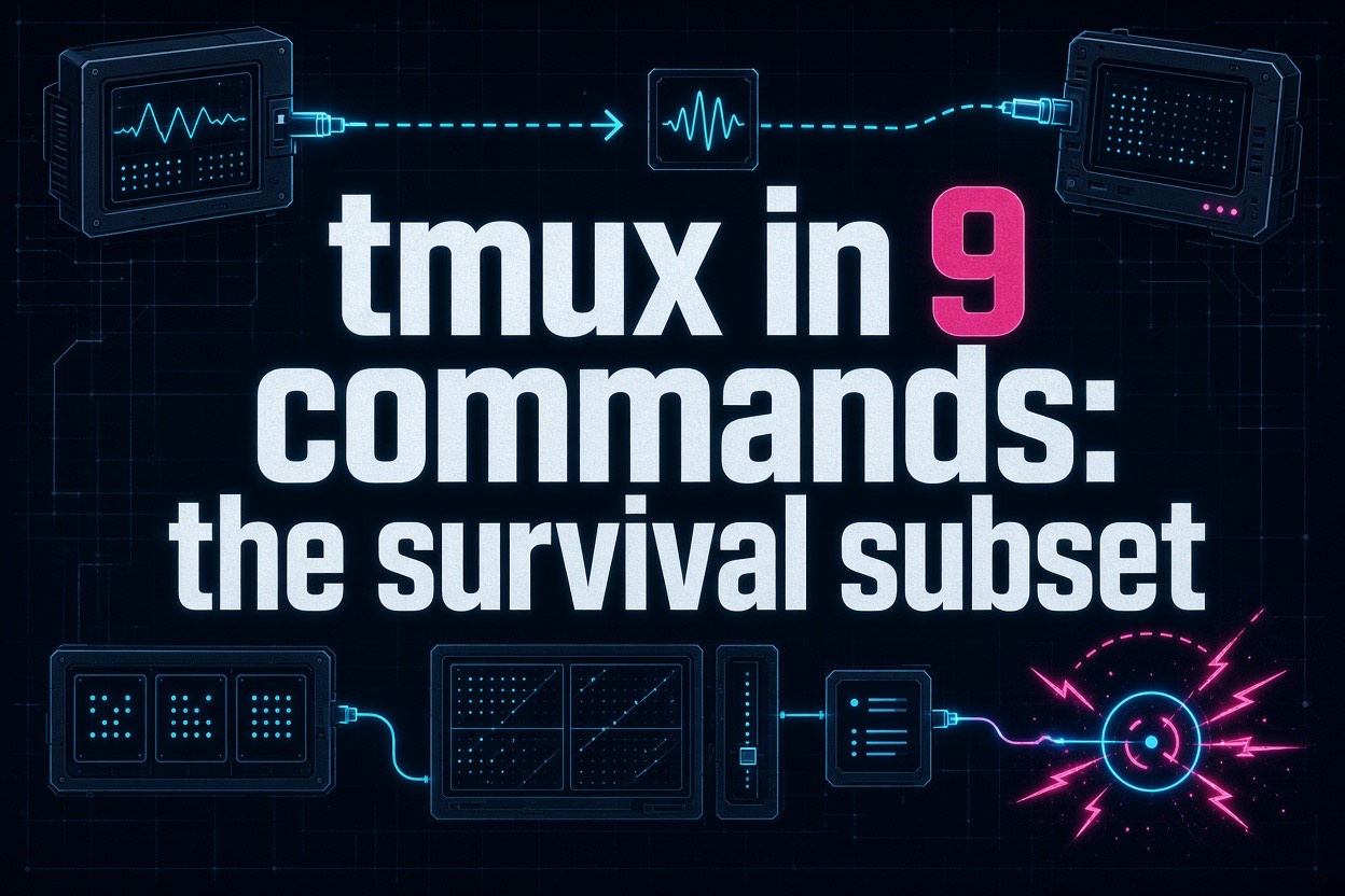 tmux in 9 commands: the survival subset
