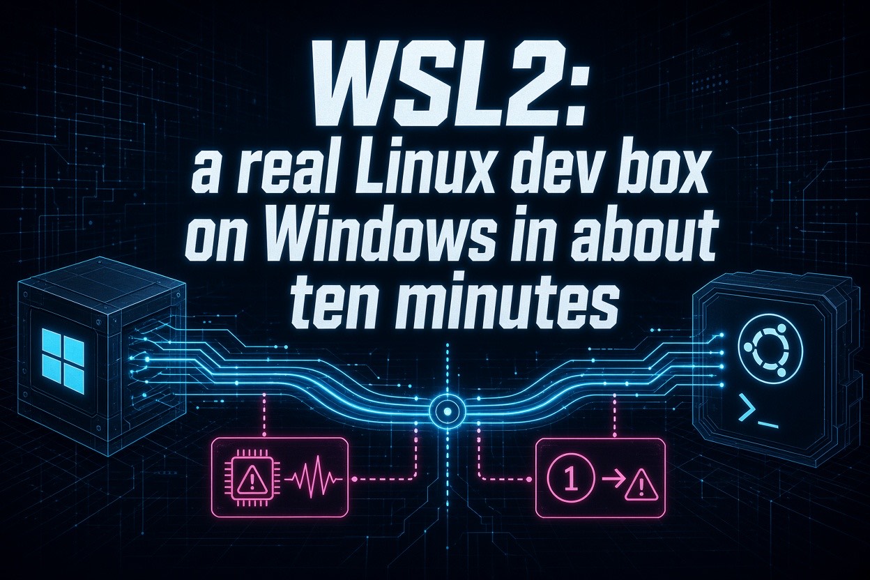 WSL2: a real Linux dev box on Windows in about ten minutes