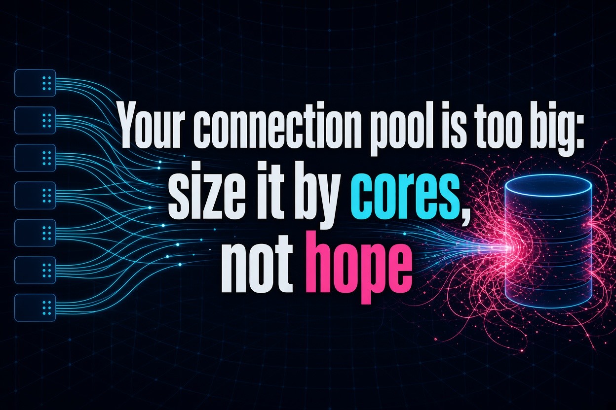 Your connection pool is too big: size it by cores, not hope